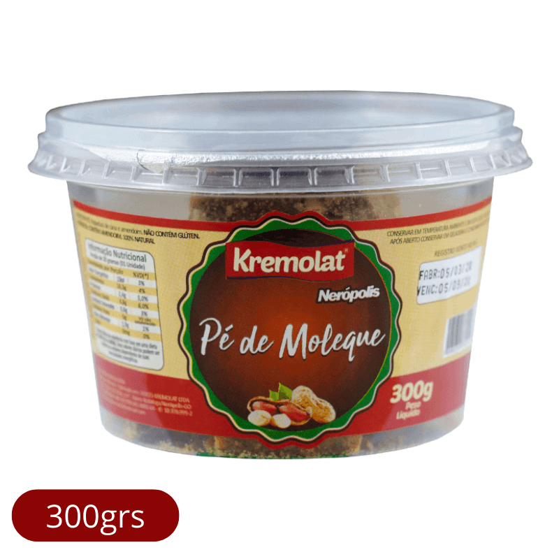 Doce Pé de Moleque em Pedaços 300grs