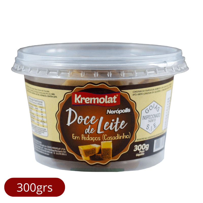Doce de Leite Casadinho em pedaços 300grs